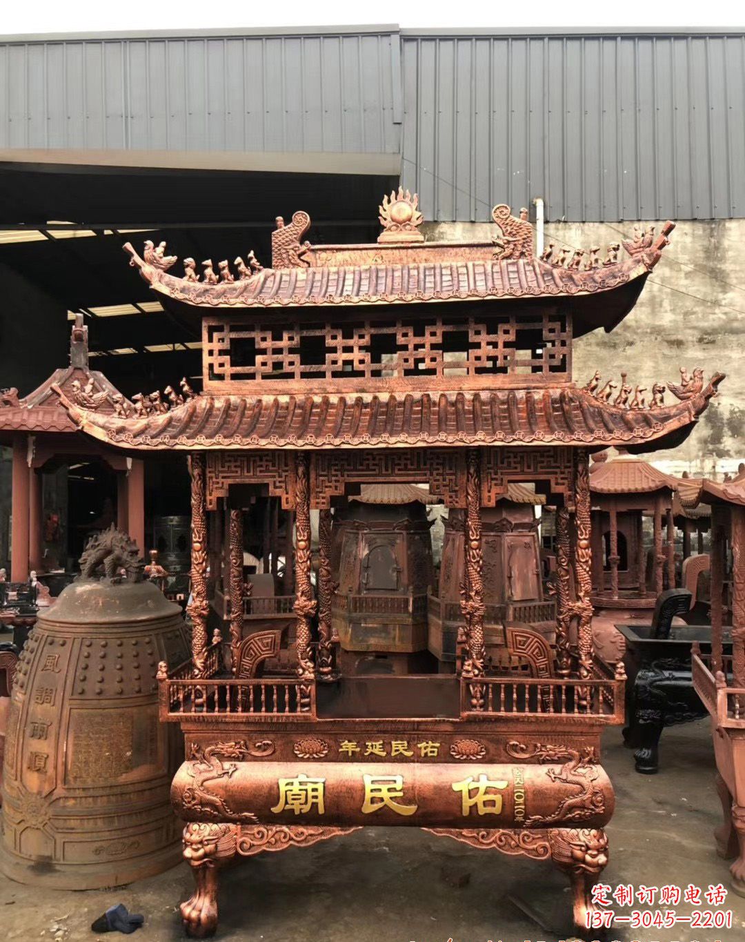 达州铜雕香炉 (2)