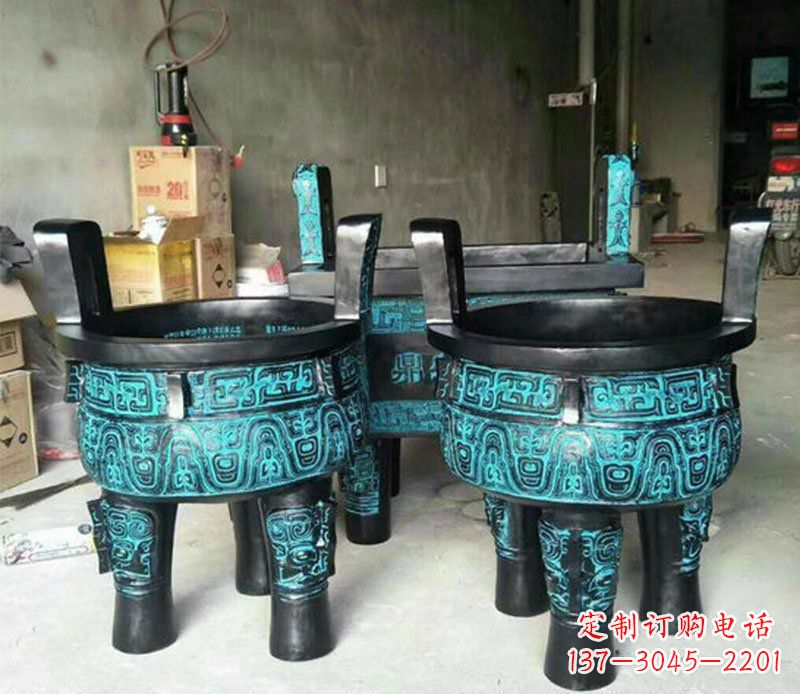 达州铜雕香炉寺庙香炉雕塑