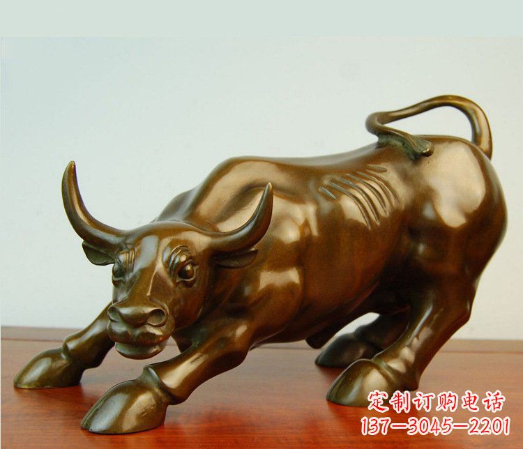 达州铜雕小区动物牛摆件