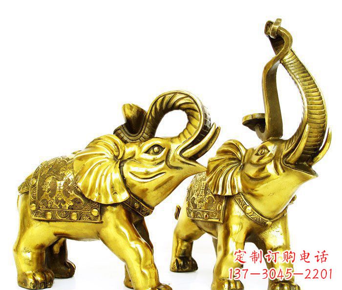 达州铜雕小象公园动物雕塑