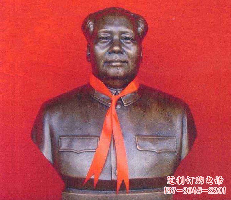 达州铜雕校园红领巾主席雕塑摆件