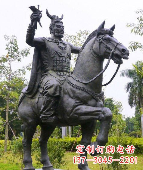 达州铜雕炎帝骑马