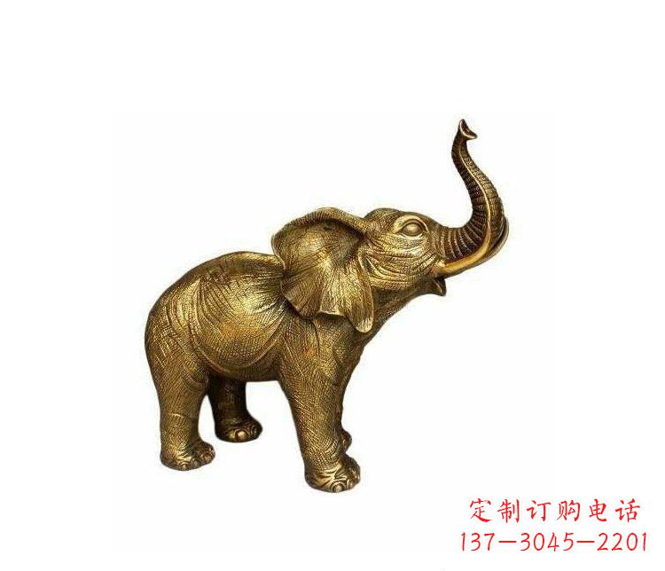 达州铜雕园林动物小象雕塑