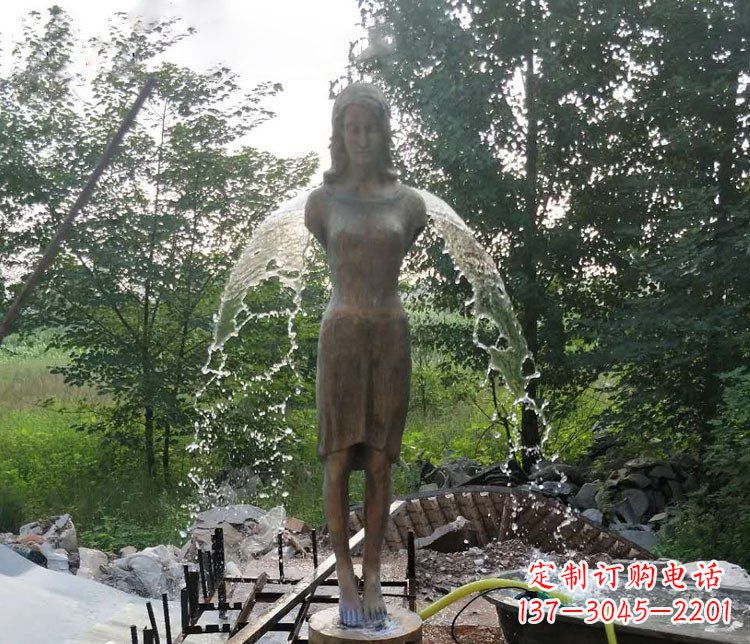 达州铜雕园林天使雕塑摆件