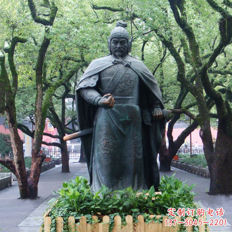 达州铜雕岳飞雕塑-公园园林历史名人中国古代民族英雄人物雕像