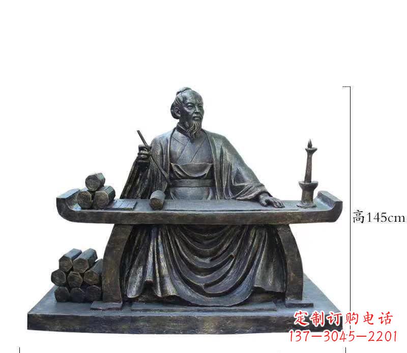 达州铜雕张仲景人物