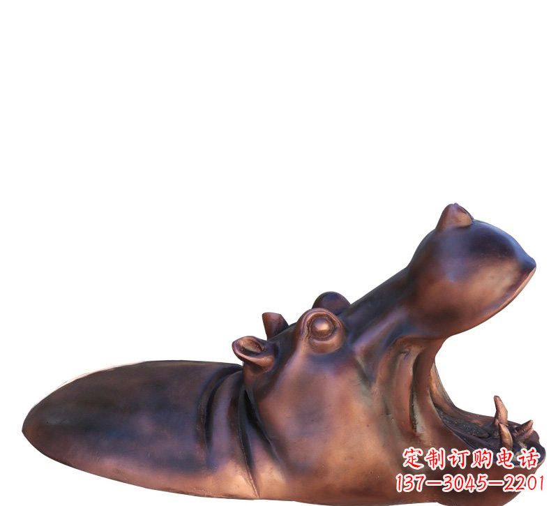 达州铜雕张嘴河马