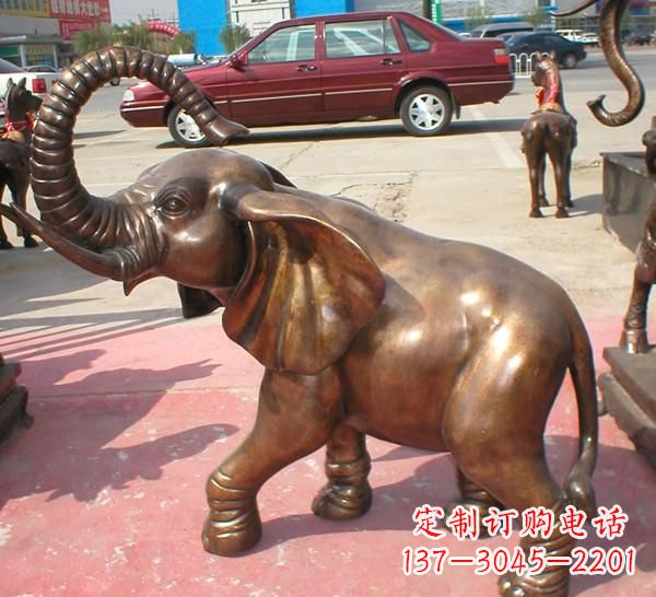 达州铜雕长鼻大象