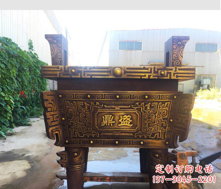 达州铜雕招财鼎盛香炉