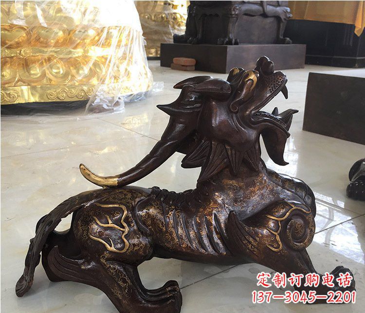 达州铜雕招财辟邪貔貅雕塑摆件