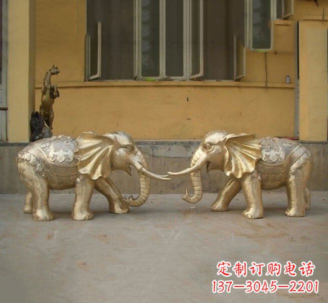 达州铜雕招财小象