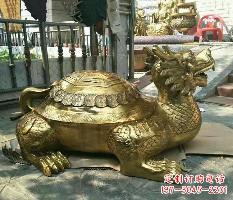 达州铜雕镇宅神兽龙龟雕塑