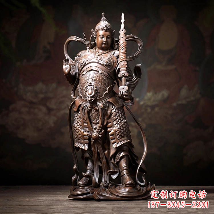 达州托塔李靖天王铜雕