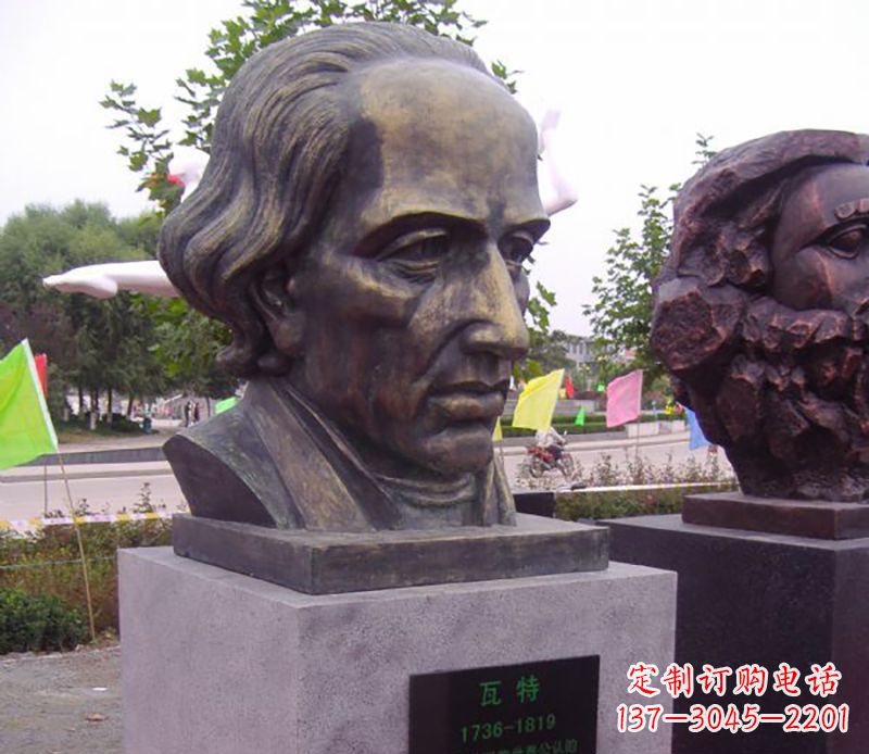 达州瓦特胸像名人铜雕