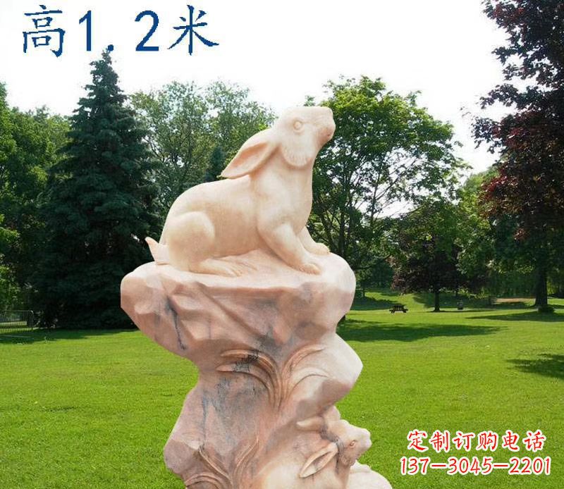达州晚霞红12生肖动物石雕