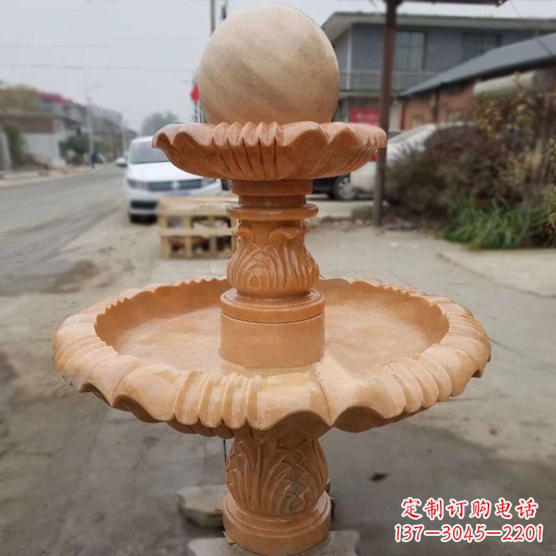 达州晚霞红风水球
