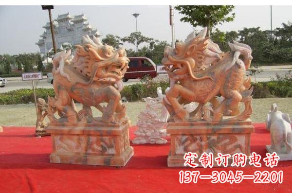 达州晚霞红葫芦麒麟雕塑