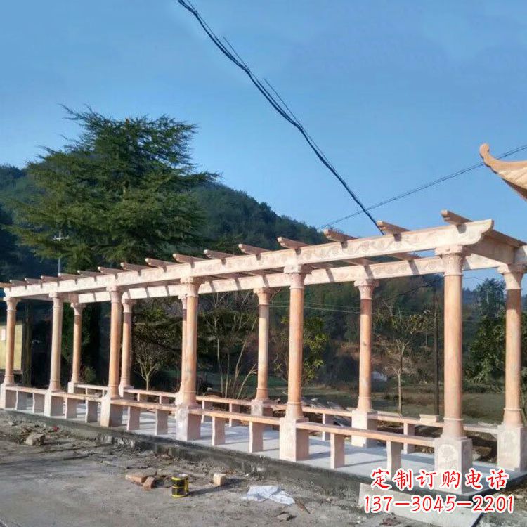 达州晚霞红花架长廊