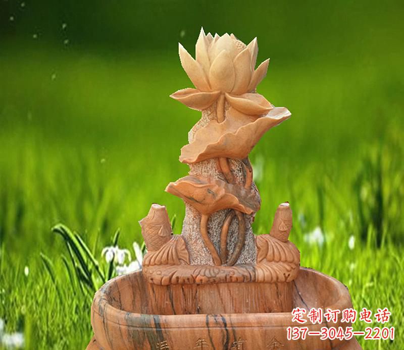 达州晚霞红景观荷花水池