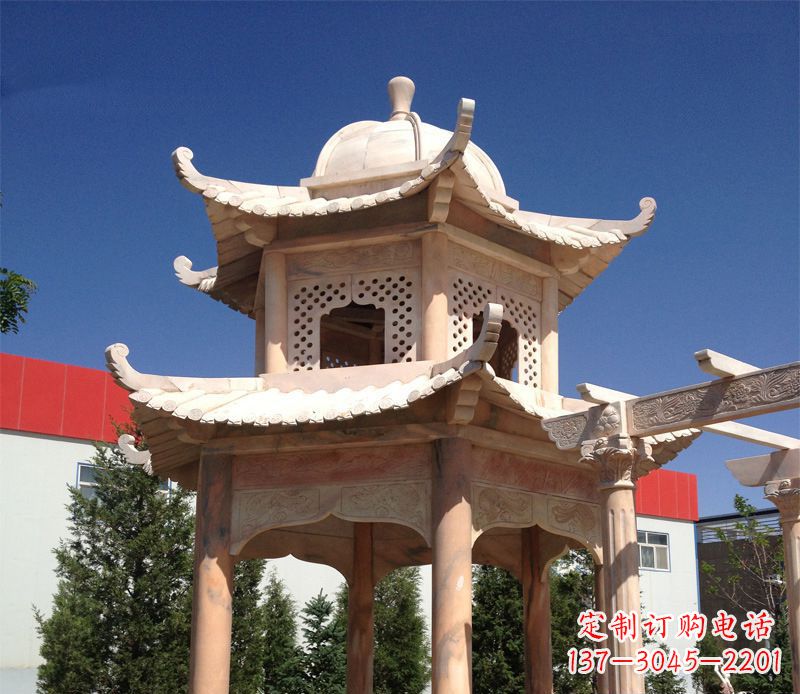 达州晚霞红景观凉亭雕塑