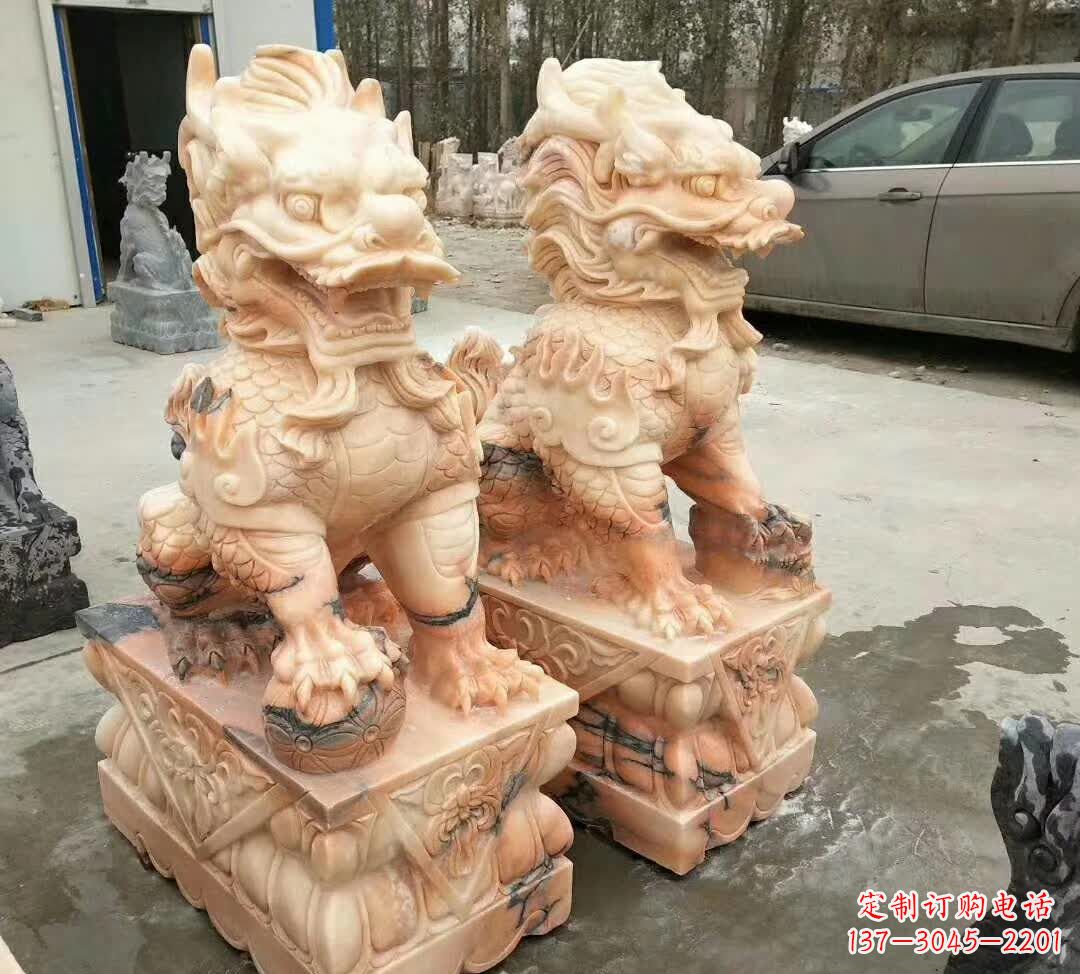 达州晚霞红酒店麒麟门墩