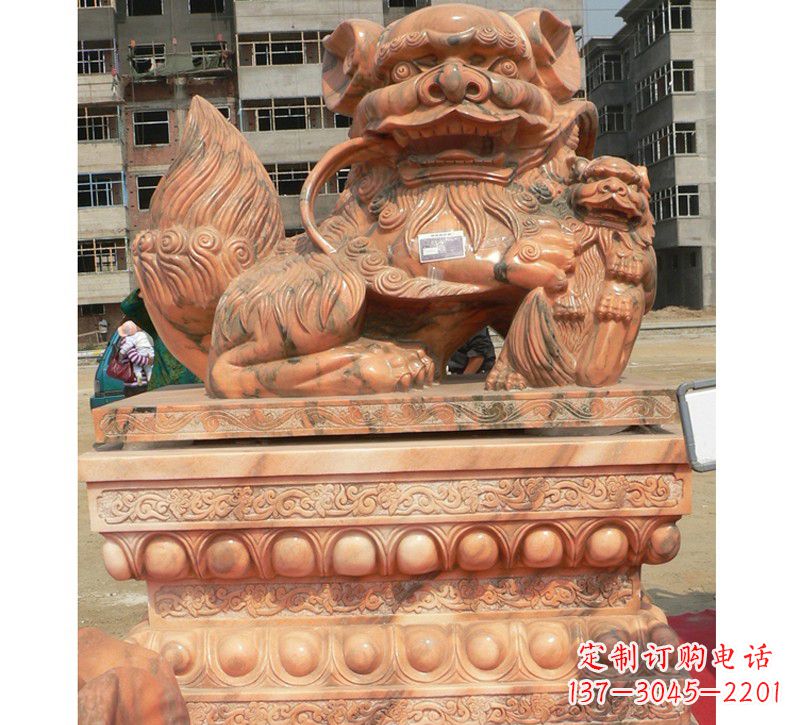 达州晚霞红南方石狮子