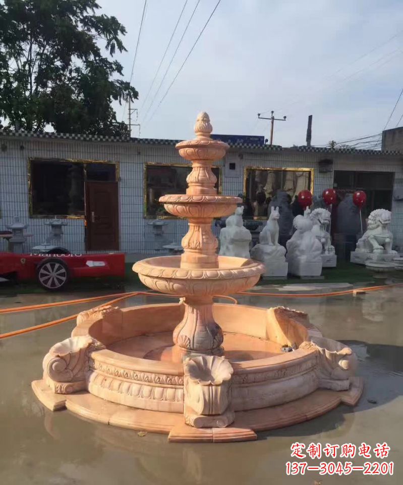 达州晚霞红欧式流水喷泉