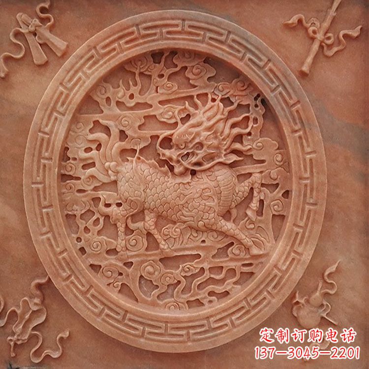 达州晚霞红麒麟建筑装饰壁画