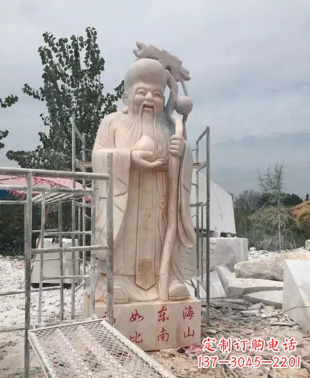 达州晚霞红神像老寿星雕塑