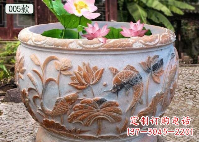 达州晚霞红水缸鱼缸雕塑
