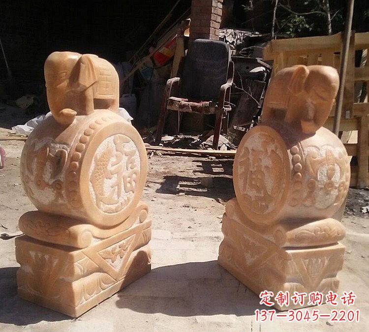 达州晚霞红小象门墩