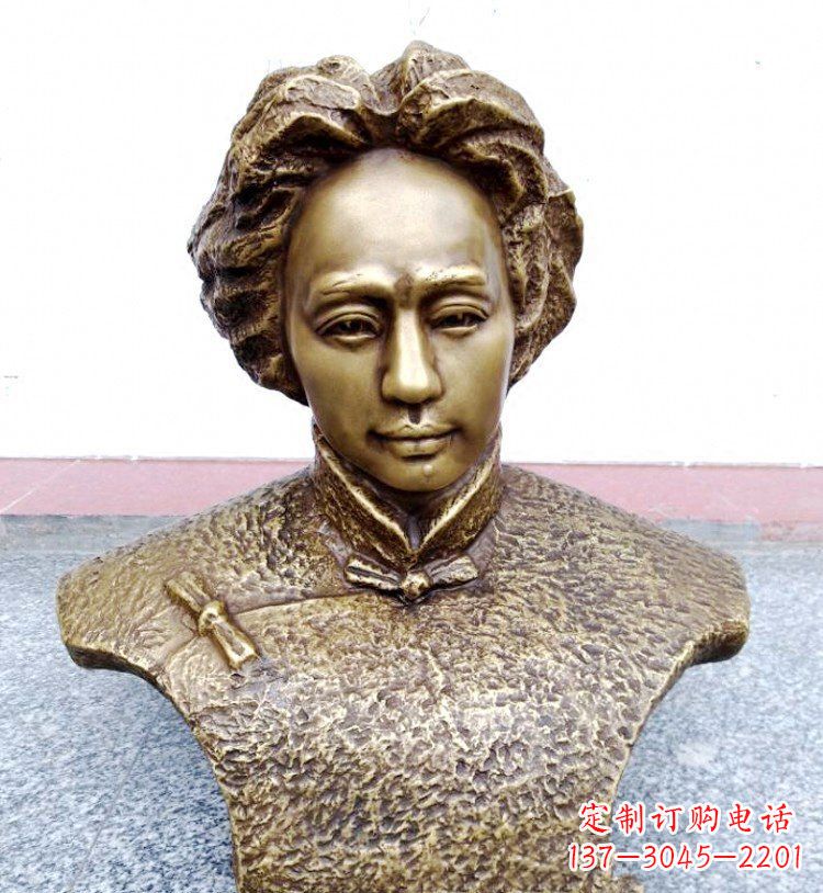 达州伟人毛主席头像铜雕