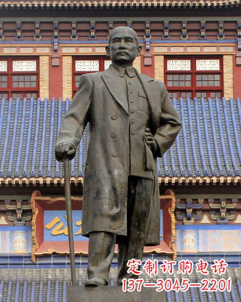 达州伟人孙中山先生铜雕像