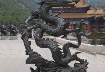 达州超群绝伦的盘龙铜雕