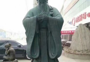 达州精美的青铜孔子雕像