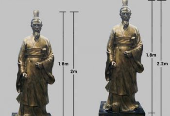 达州民族英雄屈原铜雕塑