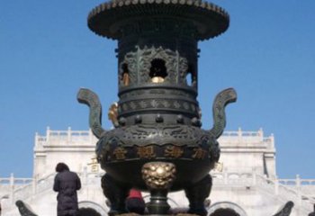 达州三足香炉铜雕唯美重现历史