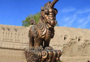 达州神兽獬豸古铜雕塑摆件