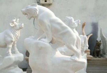 达州中领雕塑：汉白玉老虎雕塑