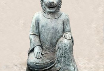 达州中领雕塑：生肖虎-兽首人身石雕精品