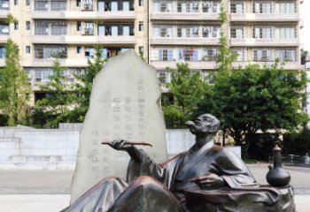 达州尊贵古朴的古代诗人情景雕塑——杜甫雕塑