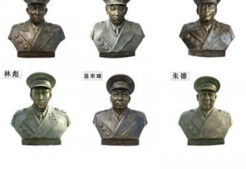 达州近代名人铜雕头像雕塑