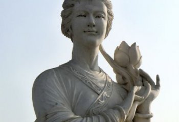 达州汉白玉荷花雕塑，精致美丽无双！