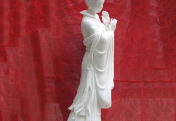 达州精美无双的汉白玉貂蝉雕塑