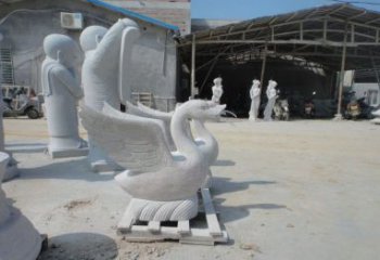 达州中领雕塑：独具特色的天鹅喷水雕塑