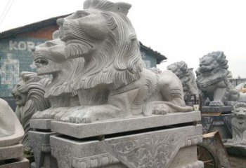 达州优质石雕汇丰狮子雕塑
