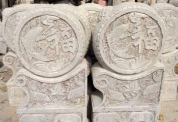 达州精美绝伦的金蟾蜍门墩雕塑