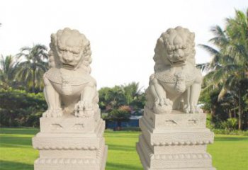 达州狮子雕塑增添华贵气息