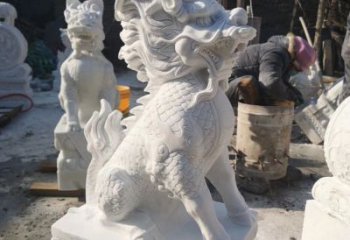 达州正宗古典麒麟神兽招财动物雕塑