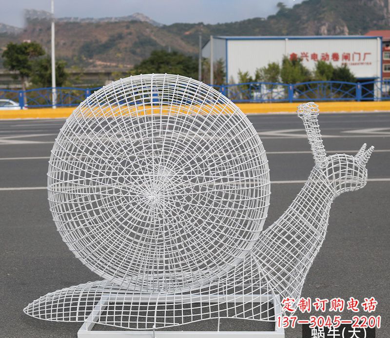 达州蜗牛镂空不锈钢景观雕塑